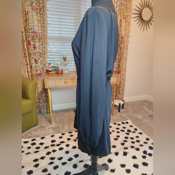 Little Black Dress, lightweight, long sleeve, thin with belt. Large - Picture 3 of 3